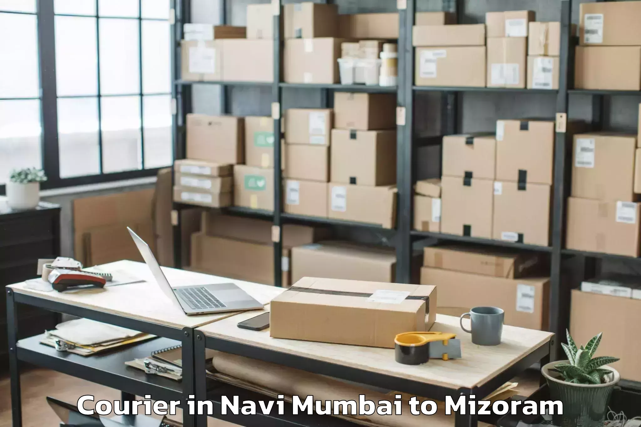 Affordable Navi Mumbai to Zawlnuam Courier